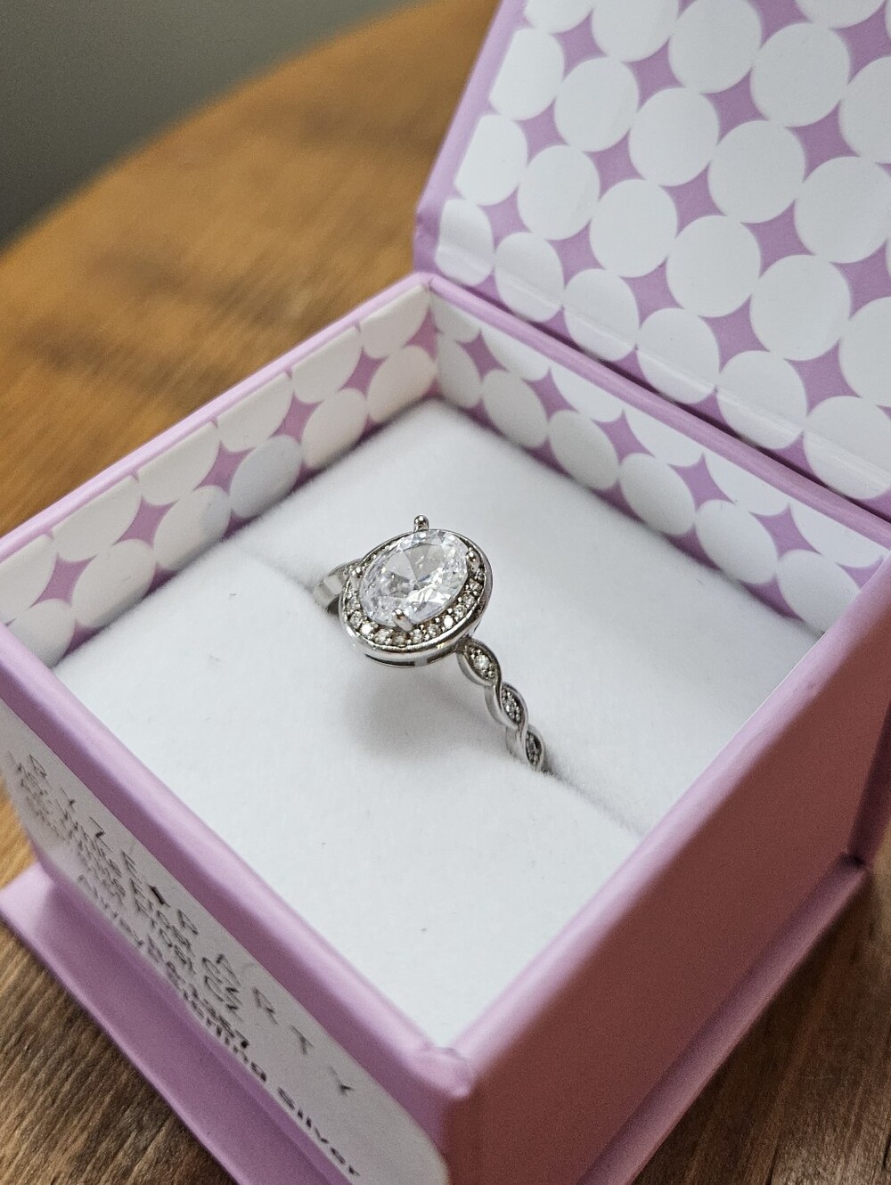 ●Ryze●•Sterling Silver Ring•Size 9 White Frost CZ R4-1357